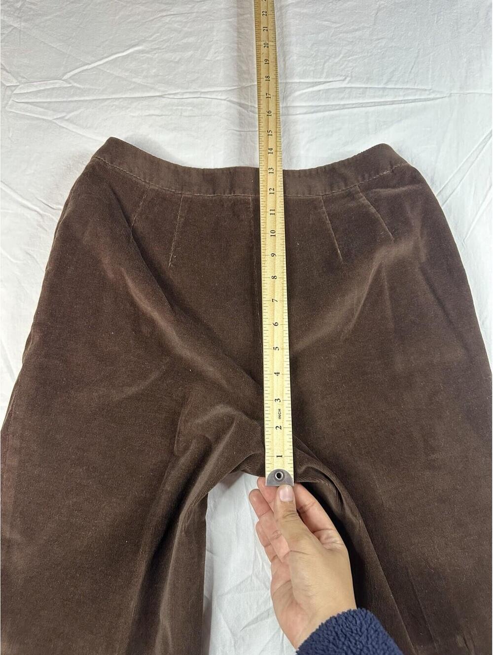 ✨🤎 Vintage Chocolate Brown Corduroy Pants Classic Straight Leg 🤎✨ - Picture 9 of 11
